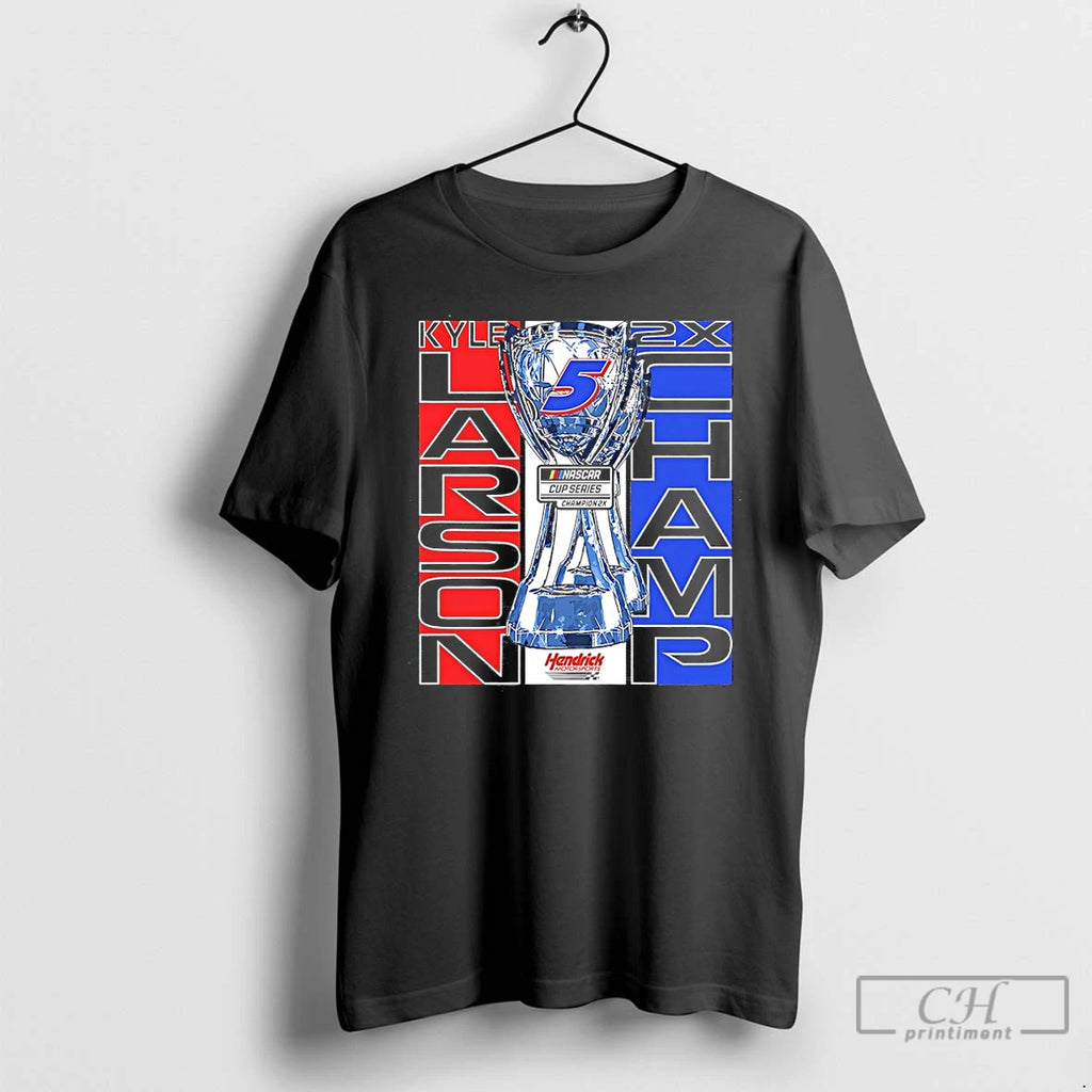 Classic Kyle Larson 2x Nascar Cup Series Champion Trophy T Shirts Hoodie Sweatshirt | PurePodTees.com