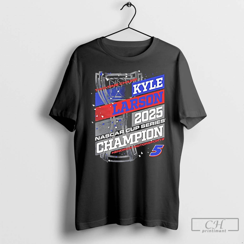 Classic Kyle Larson H2025 Nascar Cup Series 2 Time Champion Trophies T Shirts Hoodie Sweatshirt | PurePodTees.com