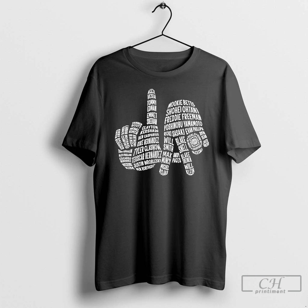 Classic La 2025 Champs Los Angeles Dodgers Fingers Sign Hands Ring T Shirts Hoodie Sweatshirt | PurePodTees.com