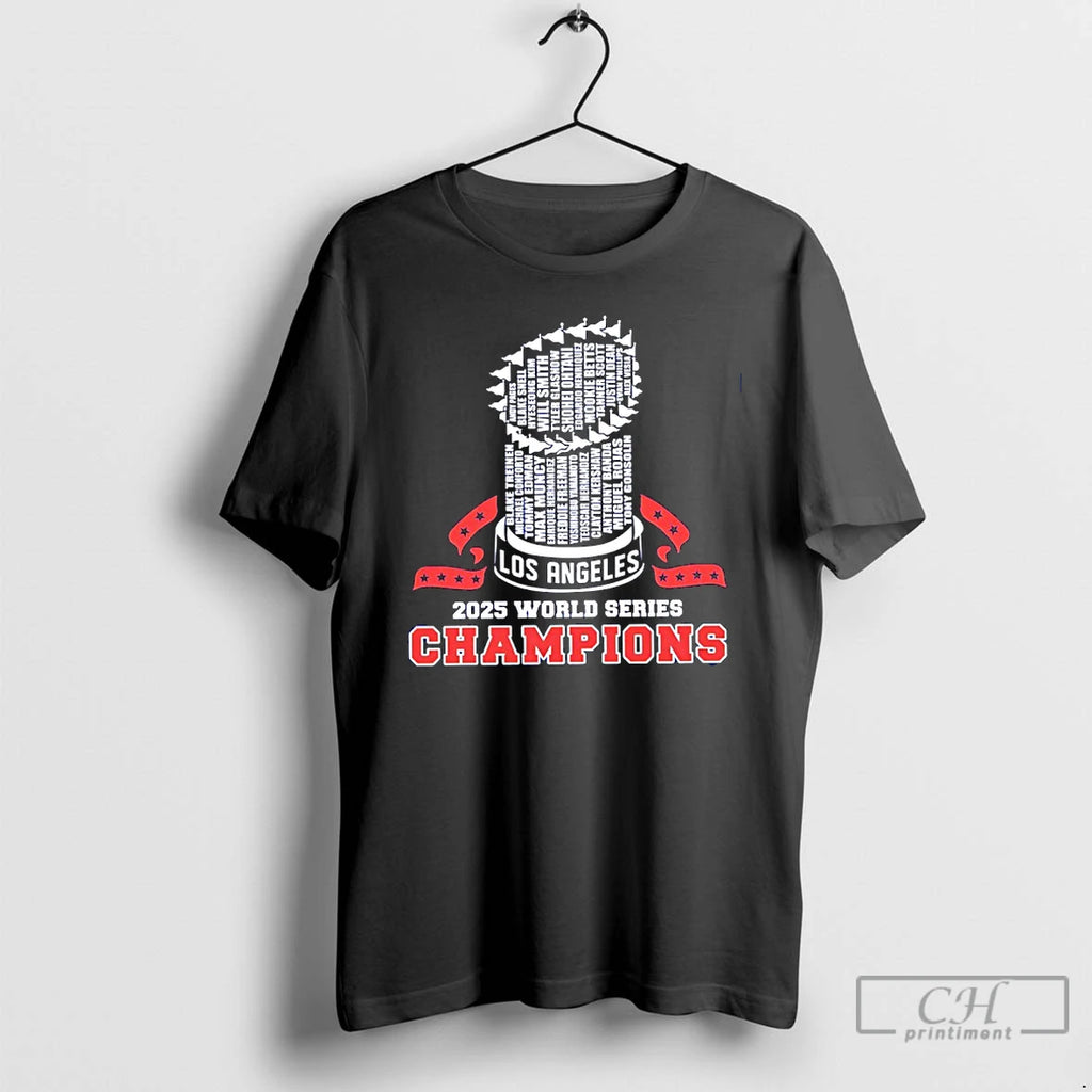 Classic La Baseball Champions Player Name Trophy T Shirts Hoodie Sweatshirt | PurePodTees.com