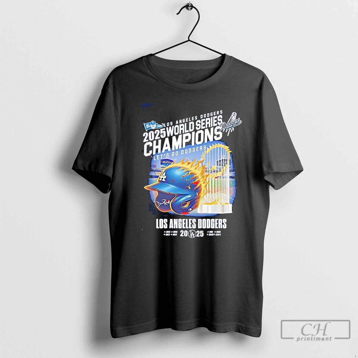Classic La Dodgers 2025 World Series Champions Lets Go Dodgers Helmets T Shirts Hoodie Sweatshirt | PurePodTees.com