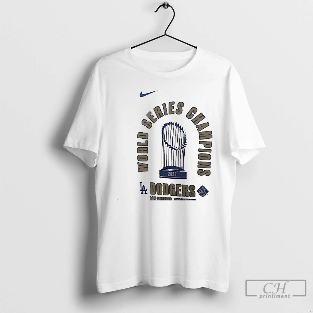 Classic La Dodgers 2025 World Series Champions Trophy Christmas T Shirts Hoodie Sweatshirt | PurePodTees.com