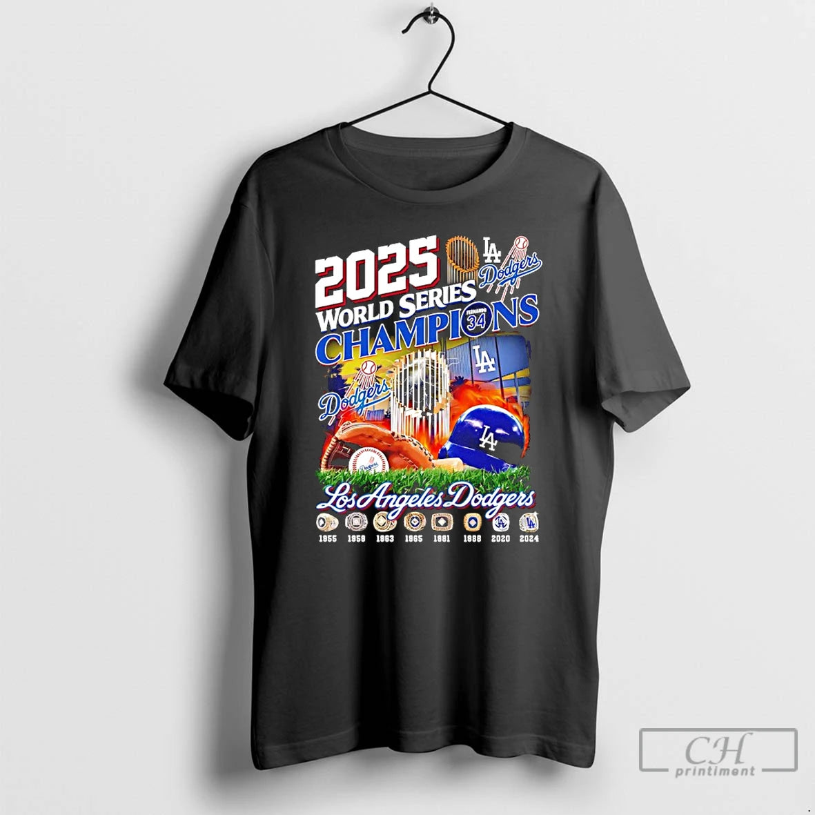 Classic La Dodgers 2025 World Series Champions Trophy Helmet T Shirts Hoodie Sweatshirt | PurePodTees.com
