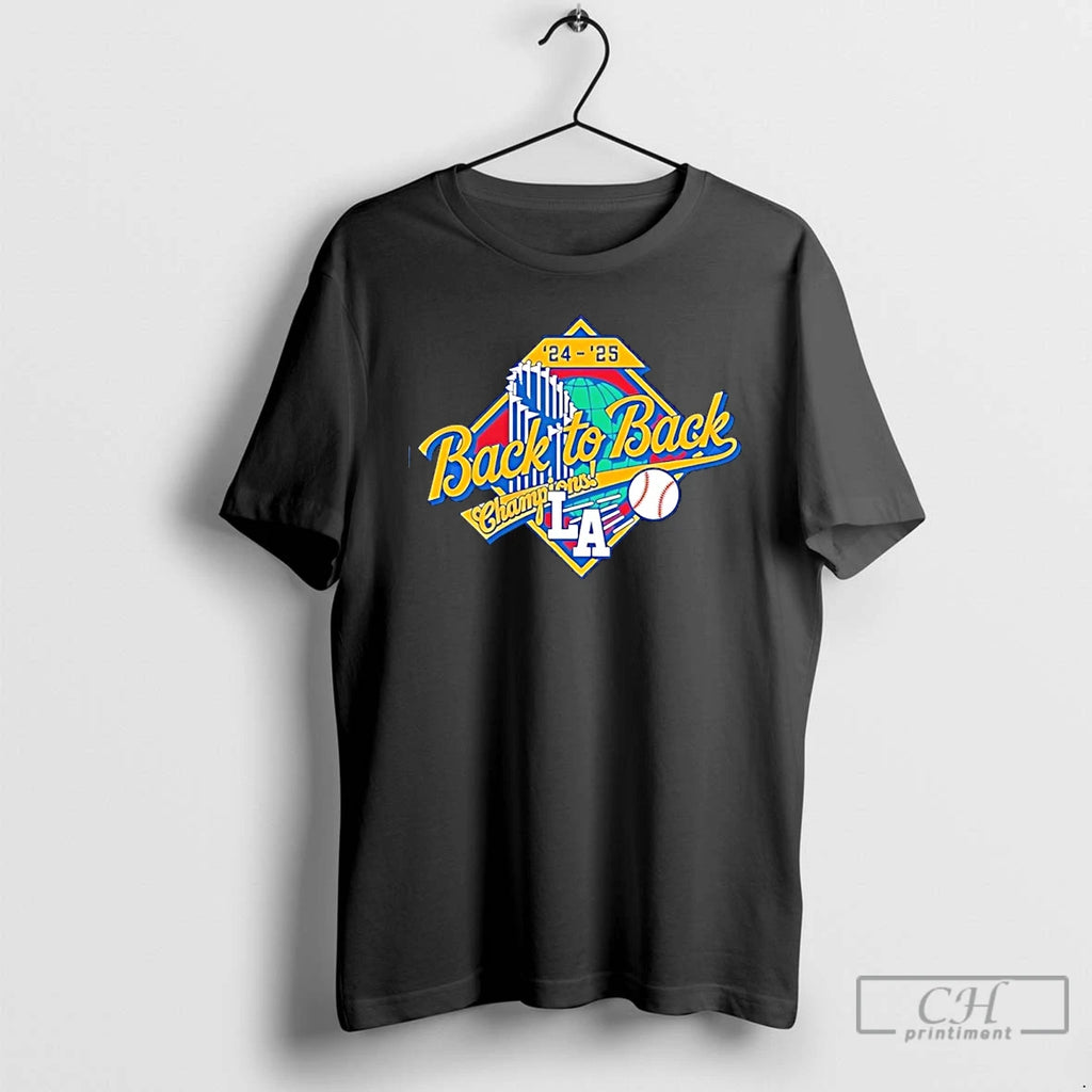 Classic La Dodgers 24 25 Back To Back World Series Champions T Shirts Hoodie Sweatshirt | PurePodTees.com