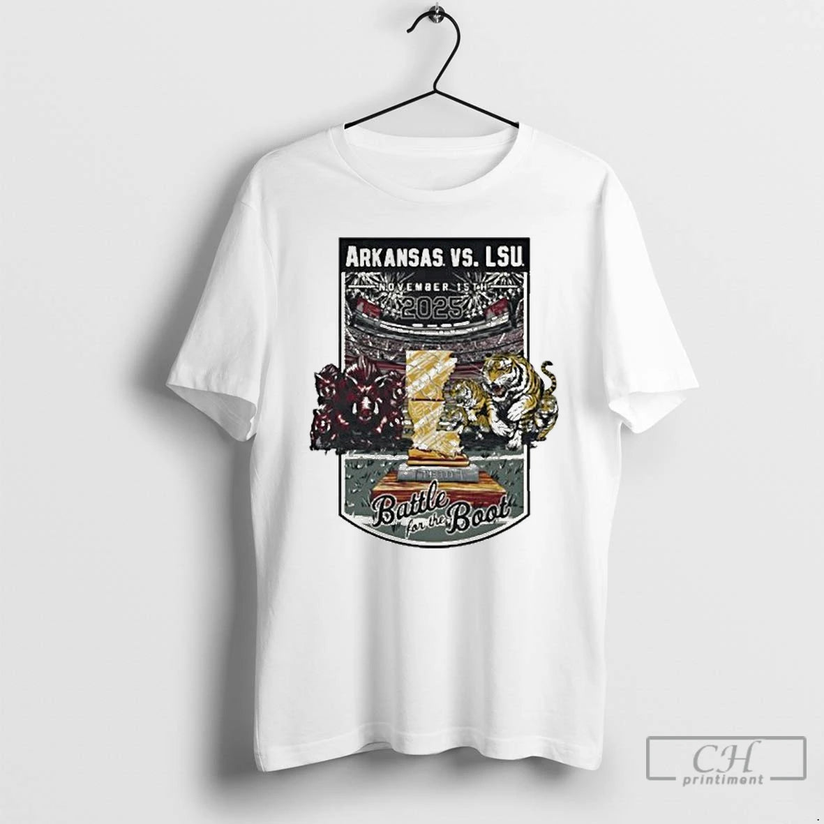 Classic Lsu Vs Arkansas 2025 Rivalry Shirt Hoodie Sweatshirt | PurePodTees.com