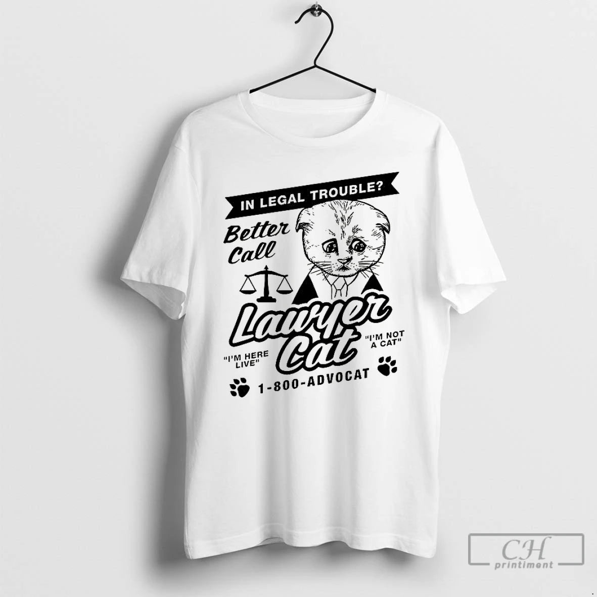 Classic Lawyer Cat In Legal Trouble Better Call Shirt Hoodie Sweatshirt | PurePodTees.com