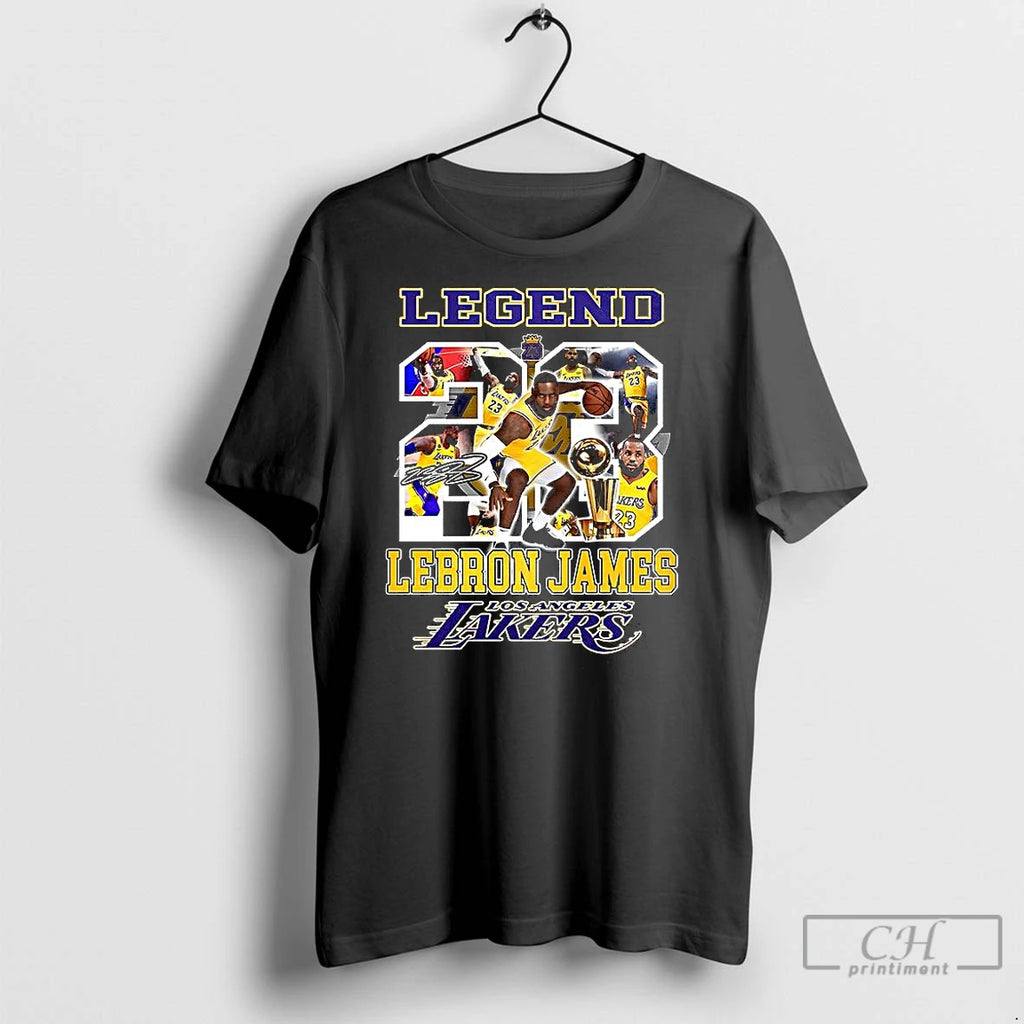 Classic Legend Lebron Lakers Los Angeles Number 23 Collage Signature Shirt Hoodie Sweatshirt | PurePodTees.com