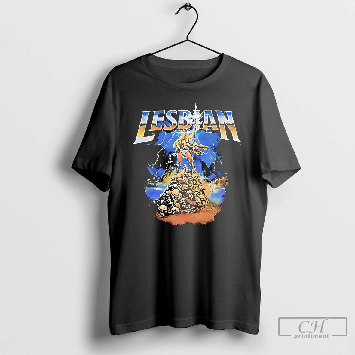 Classic Lesbian Warrior Princess Dark Fantasy Lgbt T Shirts Hoodie Sweatshirt | PurePodTees.com