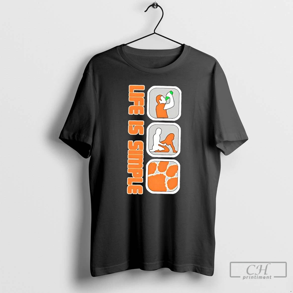 Classic Life Is Simple Clemson Tigers T Shirts Hoodie Sweatshirt | PurePodTees.com