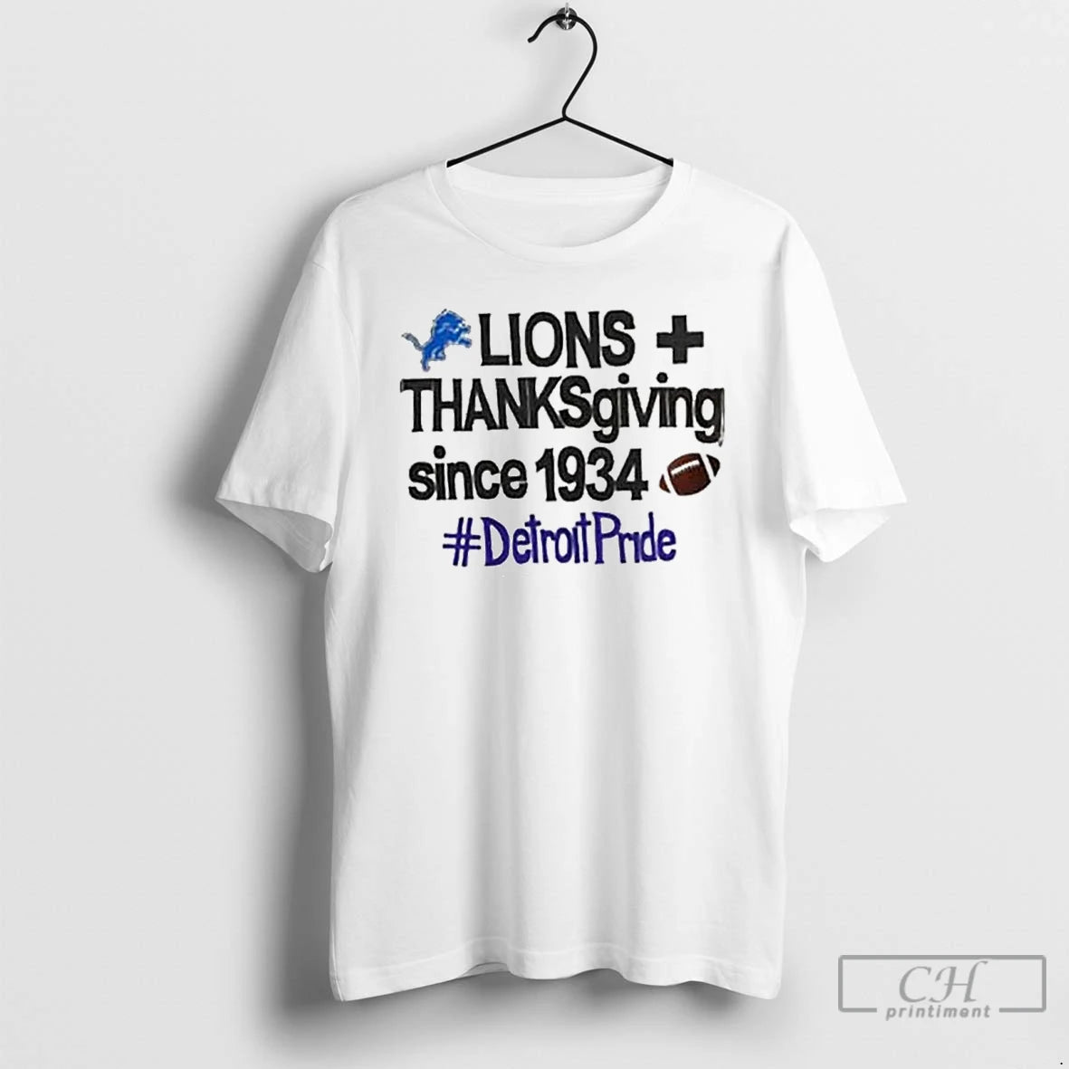 Classic Lions Thanksgiving Since 1934 Detroit Pride T Shirts Hoodie Sweatshirt | PurePodTees.com