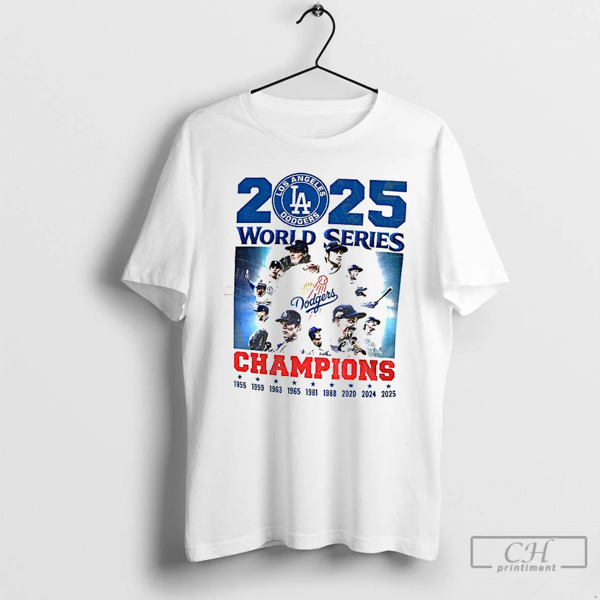 Classic Los Angeles Dodgers 2025 Back To Back World Series Champions 1955 2025 T Shirts Hoodie Sweatshirt | PurePodTees.com