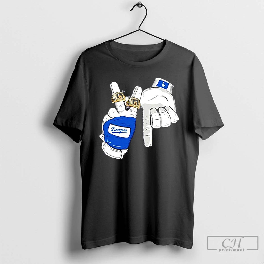 Classic Los Angeles Dodgers 2025 Champions La Hand Rings Shirt Hoodie Sweatshirt | PurePodTees.com
