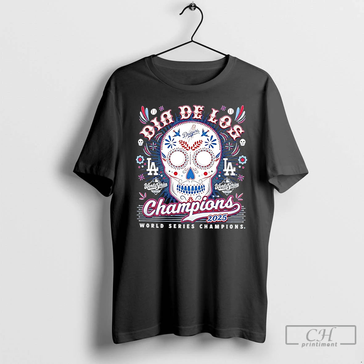 Classic Los Angeles Dodgers 2025 Dia De Los World Series Champions T Shirts Hoodie Sweatshirt | PurePodTees.com