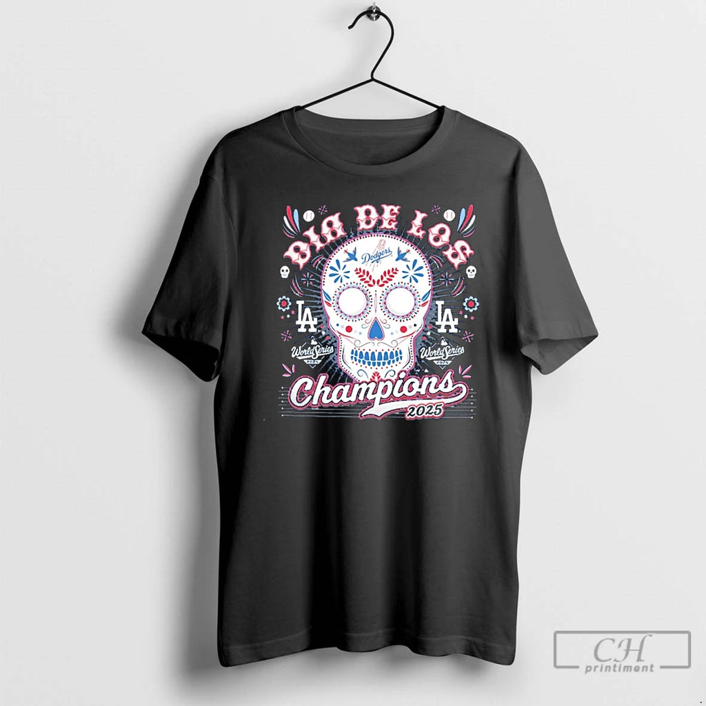 Classic Los Angeles Dodgers 2025 World Series Champions Dia De Los Champions Franklin Christmas Shirt Hoodie Sweatshirt