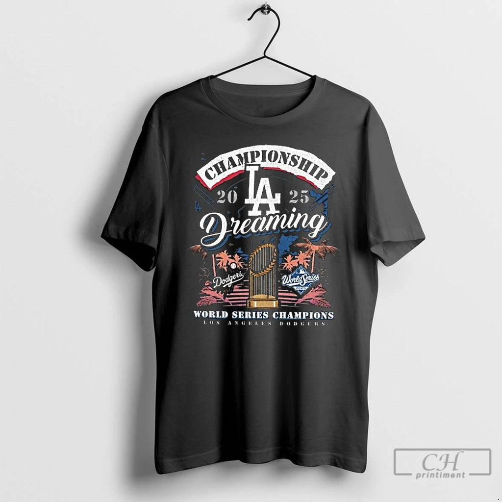 Classic Los Angeles Dodgers 2025 World Series Champions Dreaming Franklin Long Sleve T Shirts Hoodie Sweatshirt