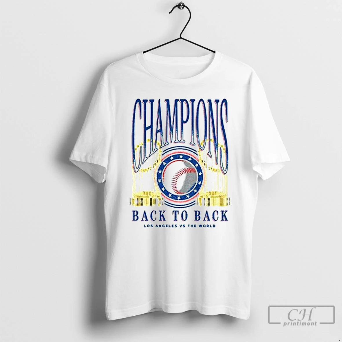 Classic Los Angeles Dodgers 2025 Back To Back Trophies Los Angeles Vs The World Shirt Hoodie Sweatshirt | PurePodTees.com