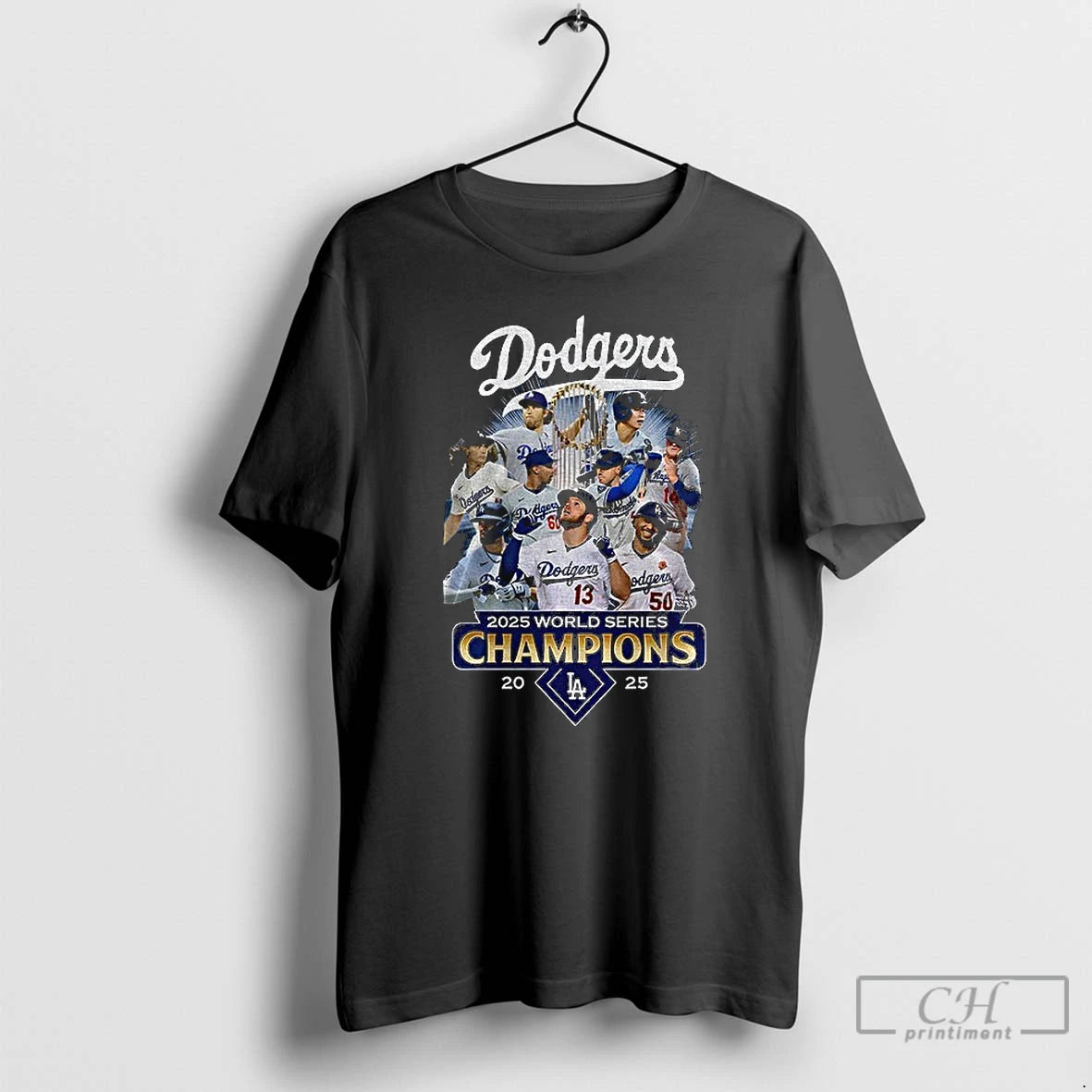 Classic Los Angeles Dodgers All Team 2025 World Series Champions Cup Mlb Graphic T Shirts Hoodie Sweatshirt | PurePodTees.com
