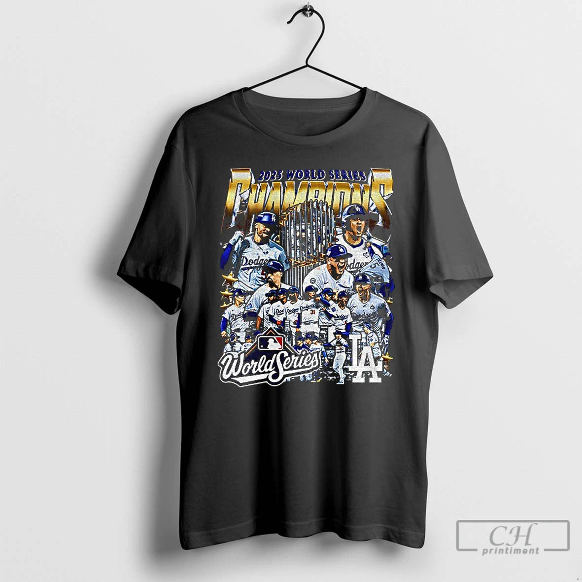 Classic Los Angeles Dodgers All Team 2025 World Series Champions Cup Graphic T Shirts Hoodie Sweatshirt | PurePodTees.com