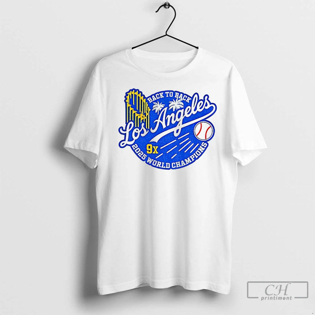 Classic Los Angeles Dodgers Back To Back 9x World Champions 2025 Logo Shirt Hoodie Sweatshirt | PurePodTees.com