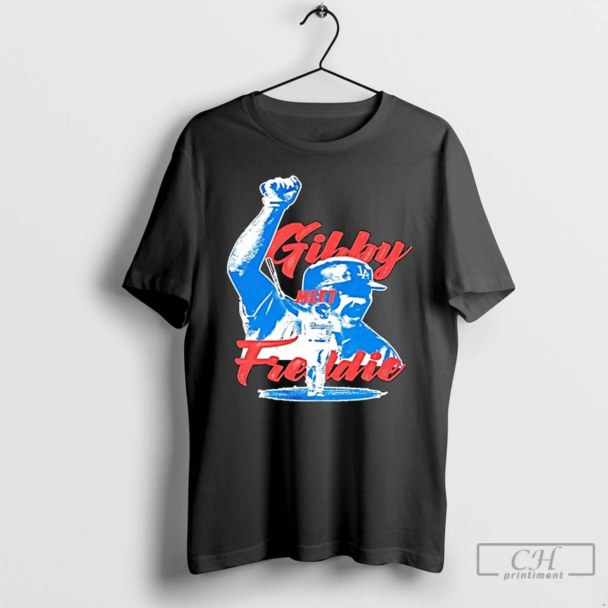 Classic Los Angeles Dodgers Gibby Meet Freddie Freeman Long Sleve T Shirts Hoodie Sweatshirt | PurePodTees.com
