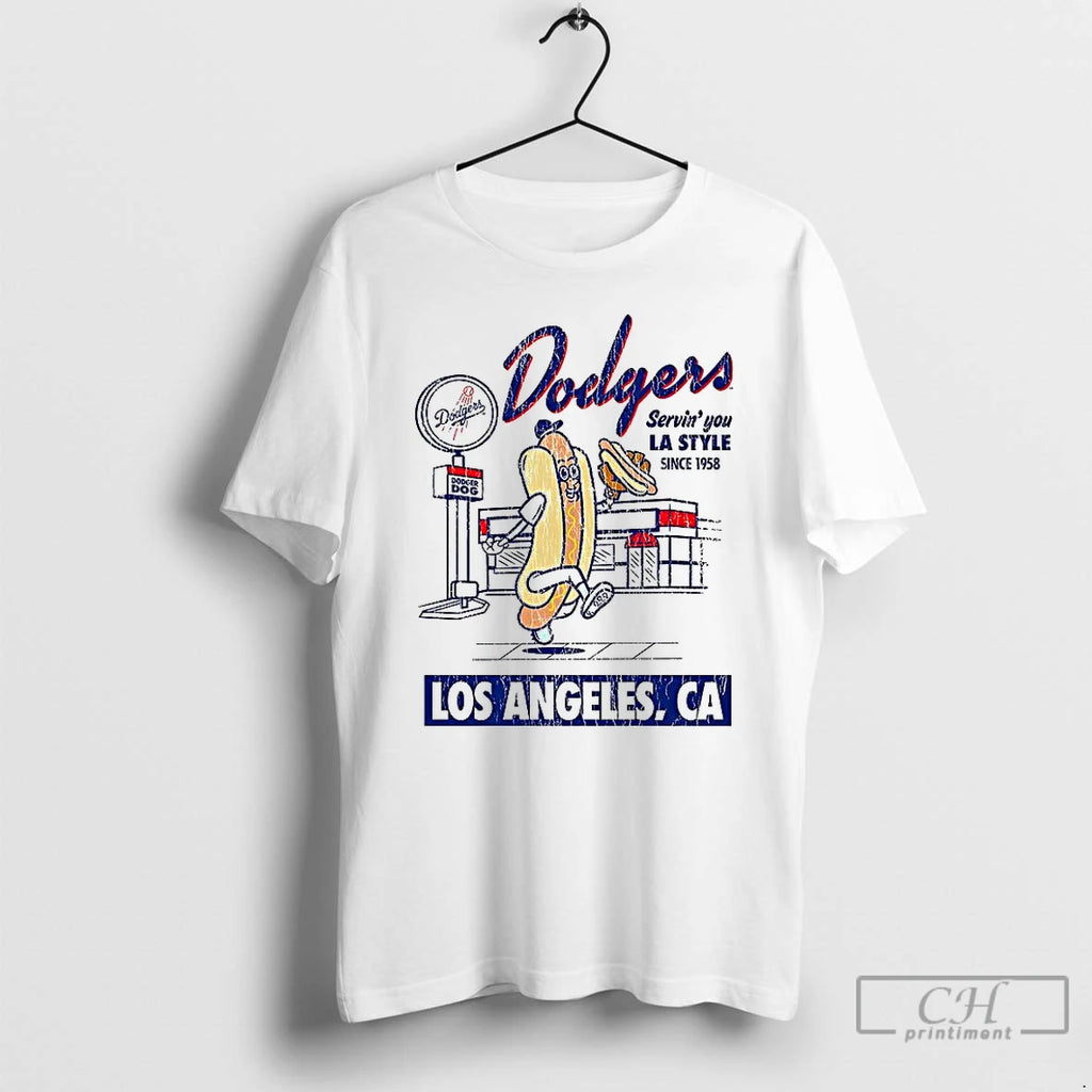 Classic Los Angeles Dodgers Mlb World Series 2025 Servin You La Style Since 1958 Dodger Shirt Hoodie Sweatshirt