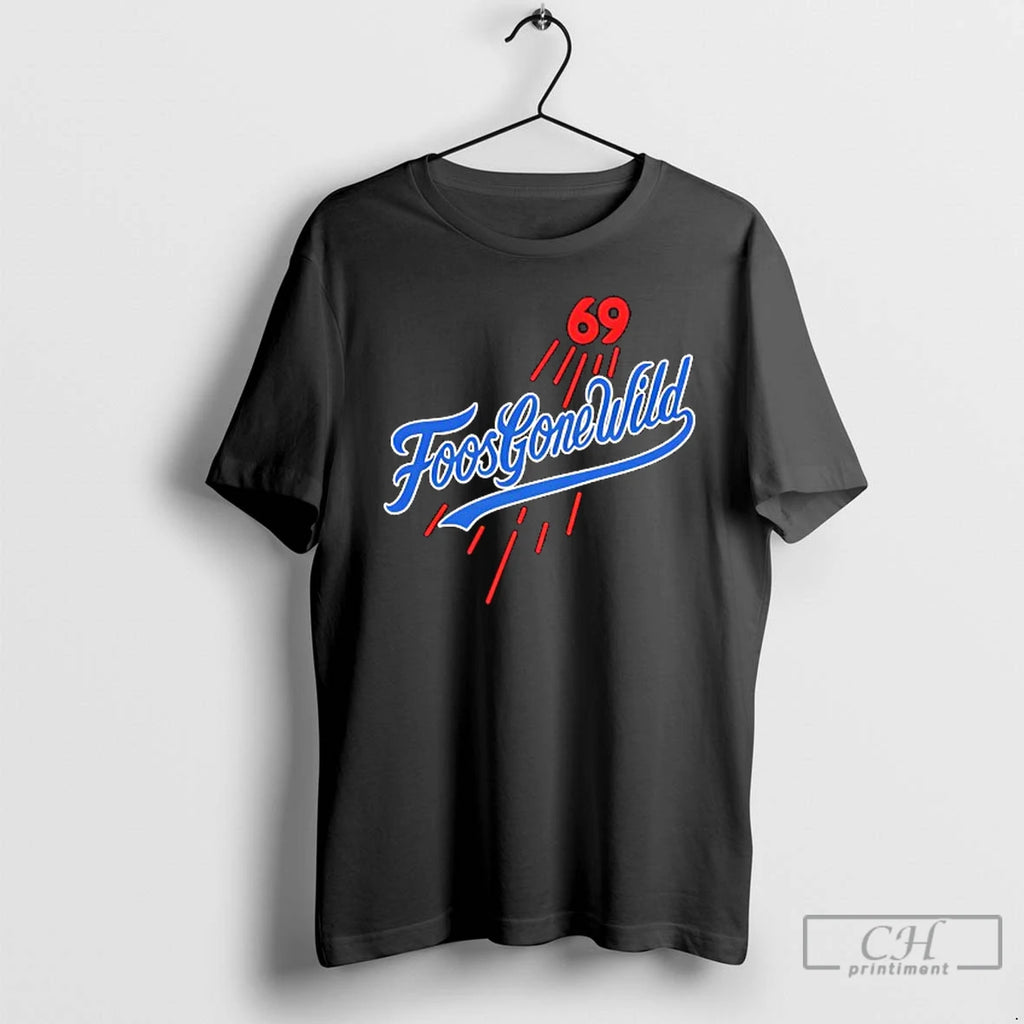 Classic Los Angeles Dodgers Saca La Bolsita Foos Gone Wild Number 69 T Shirts Hoodie Sweatshirt | PurePodTees.com