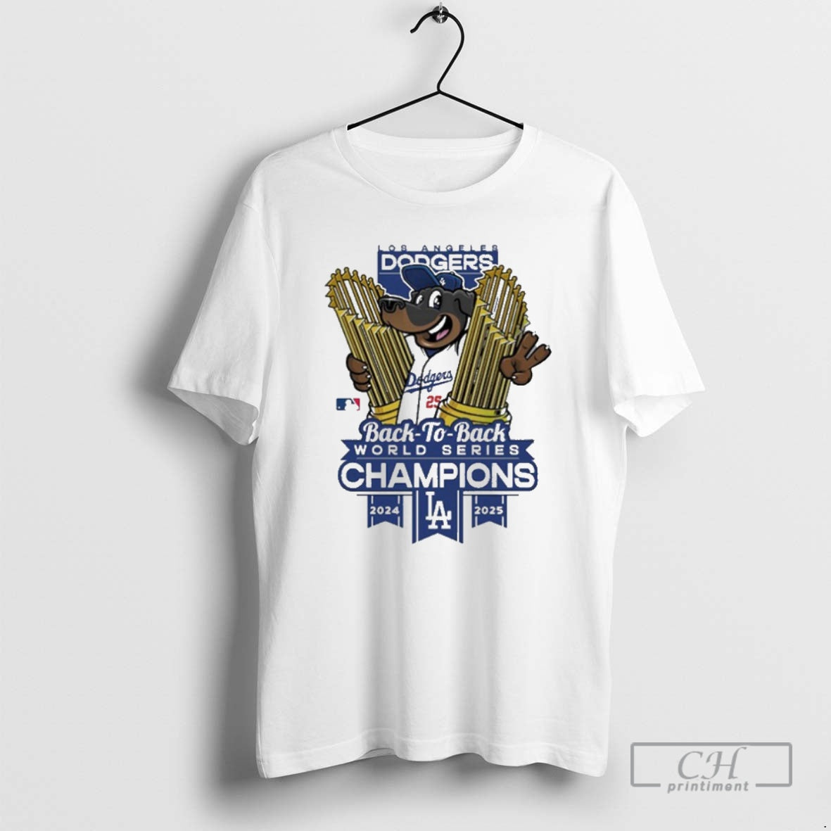Classic Los Angeles Dodgers Winner Mlb Back To Back Mascot Trophy Cup Hug World Series Shirt Hoodie Sweatshirt
