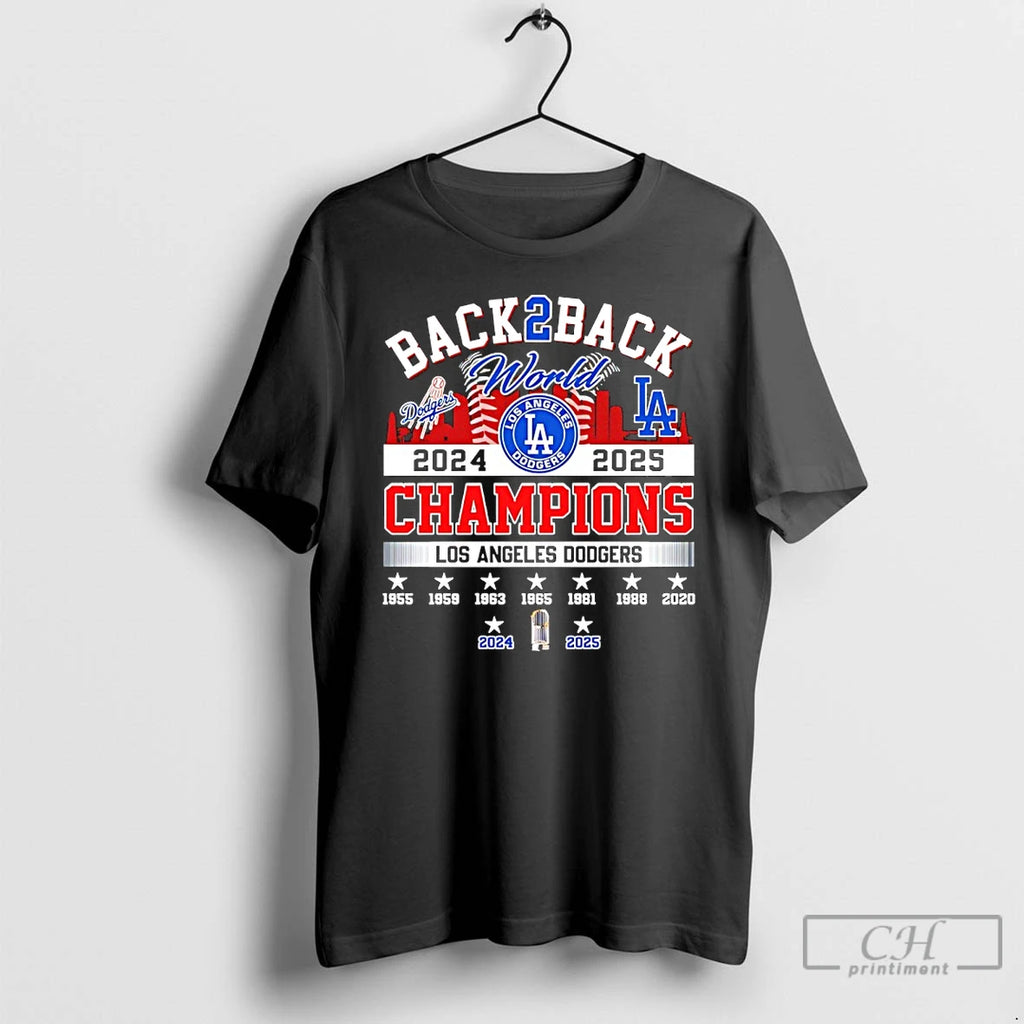 Classic Los Angeles Dodgers World Series Champions 2025 Back2back T Shirts Hoodie Sweatshirt | PurePodTees.com