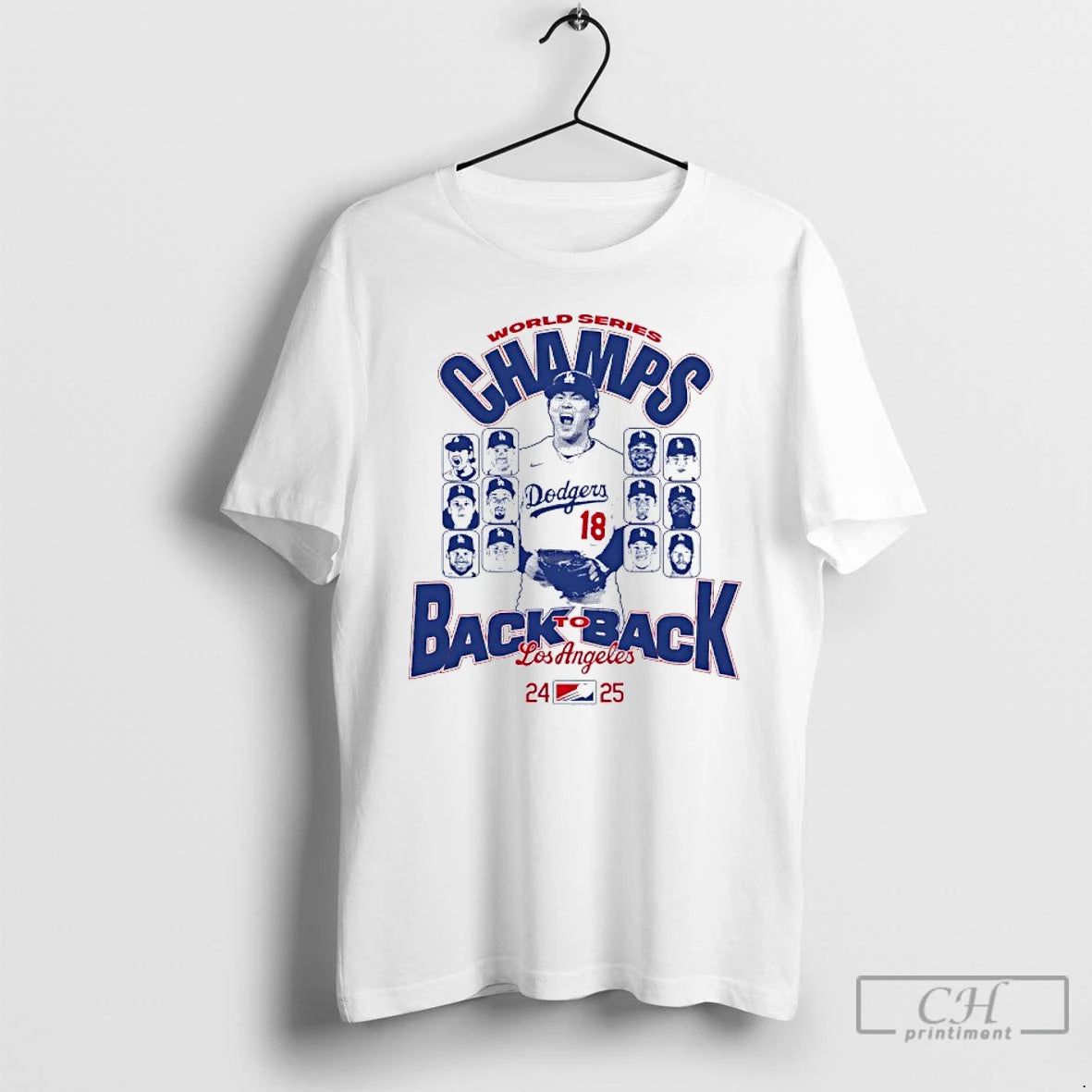 Classic Los Angeles Dodgers Back To Back World Series Champs 2024 2025 T Shirts Hoodie Sweatshirt | PurePodTees.com