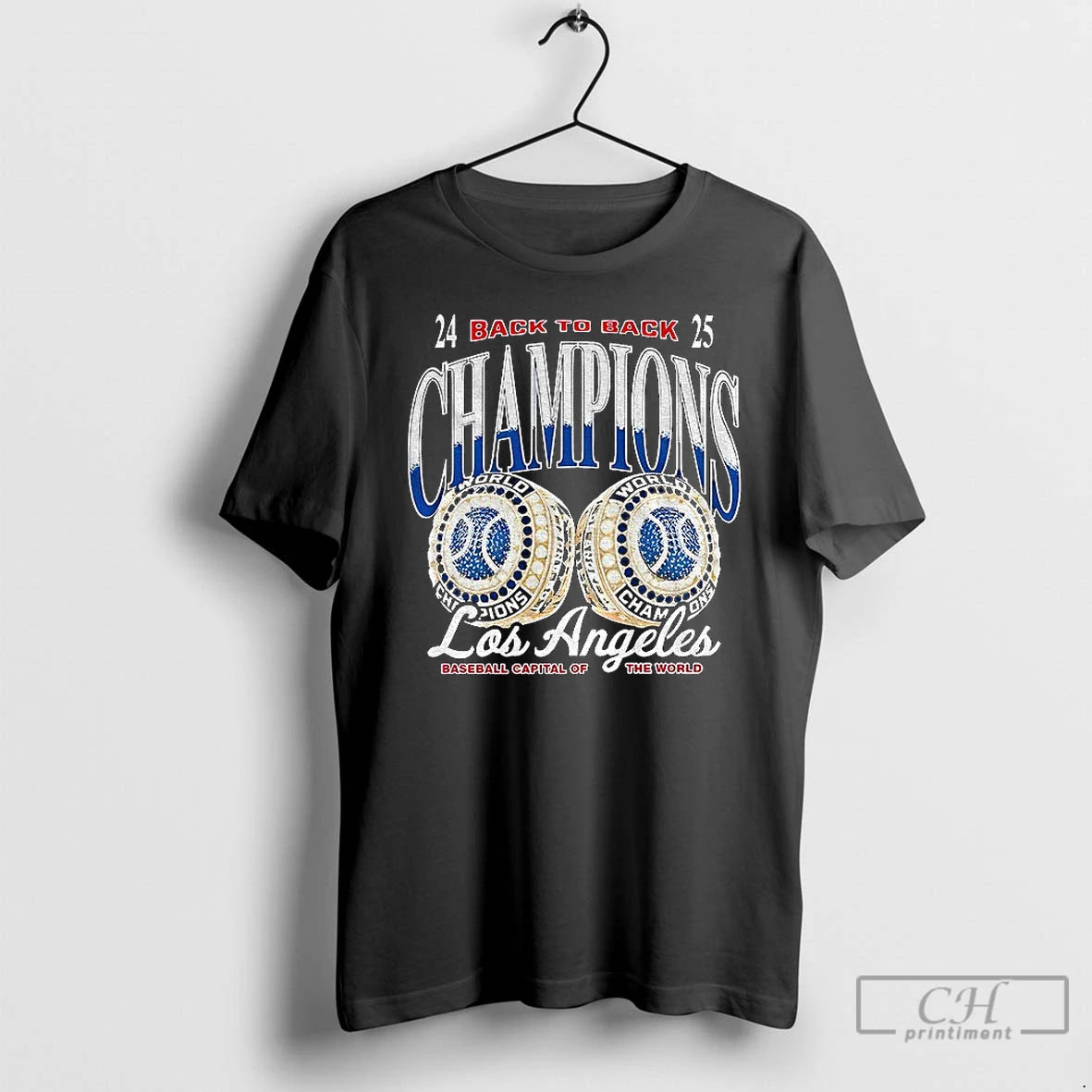 Classic Los Angeles Dodgers Back To Back Champions Rings Los Angeles Baseball Capital Of The Shirt Hoodie Sweatshirt