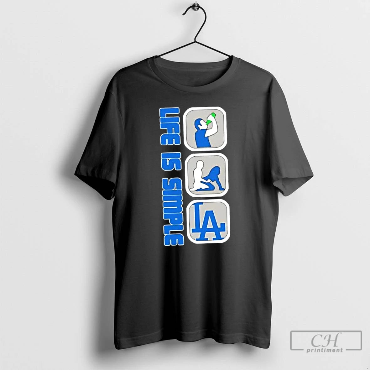 Classic Los Angeles Dodgers Baseball Life Is Simple T Shirts Hoodie Sweatshirt | PurePodTees.com
