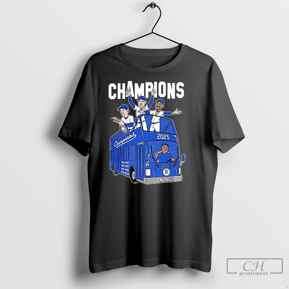 Classic Los Angeles Dodgers Caricature Titletown 2025 World Series Champions Shirt Hoodie Sweatshirt | PurePodTees.com