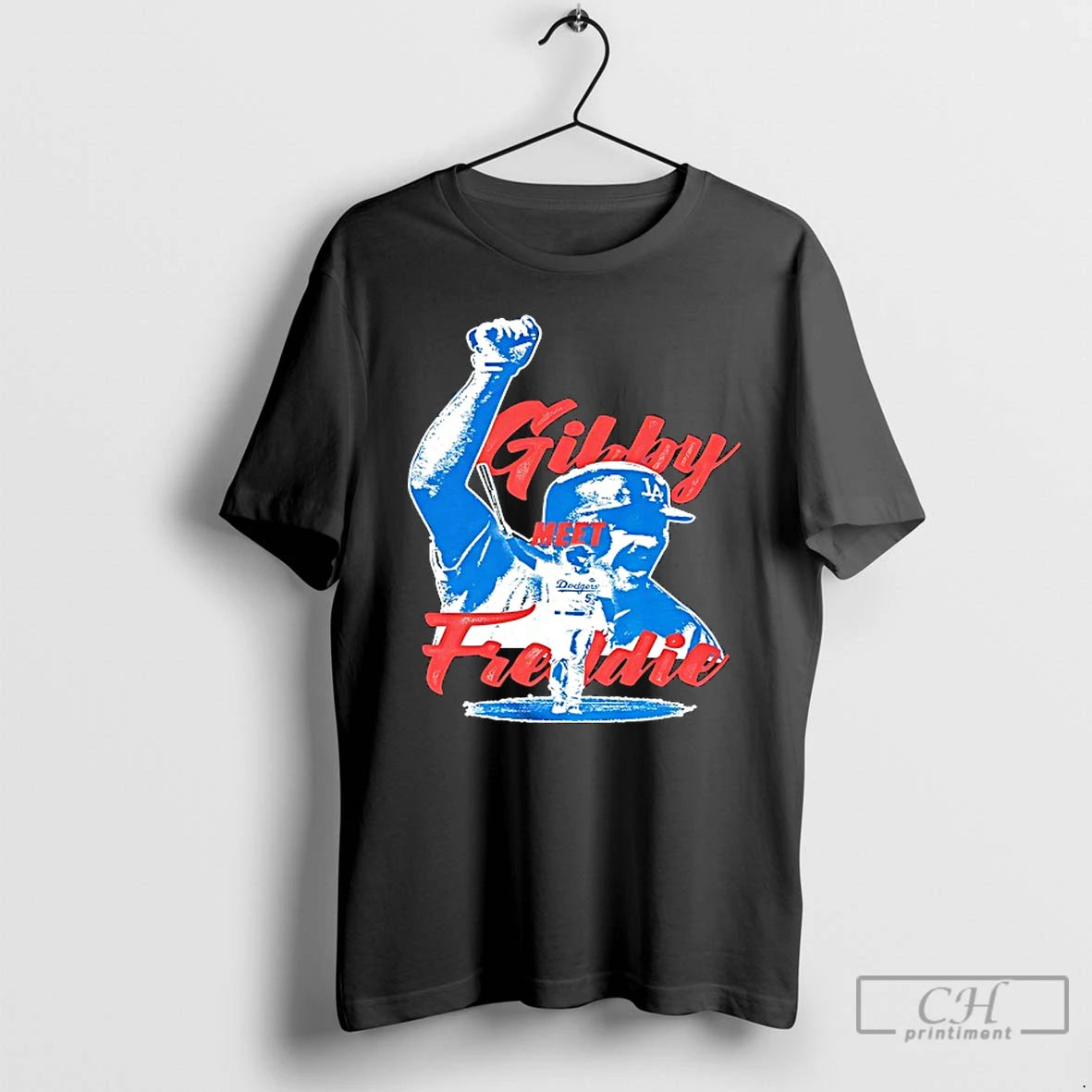 Classic Los Angeles Dodgers Gibby Meet Freddie Freeman T Shirts Hoodie Sweatshirt | PurePodTees.com