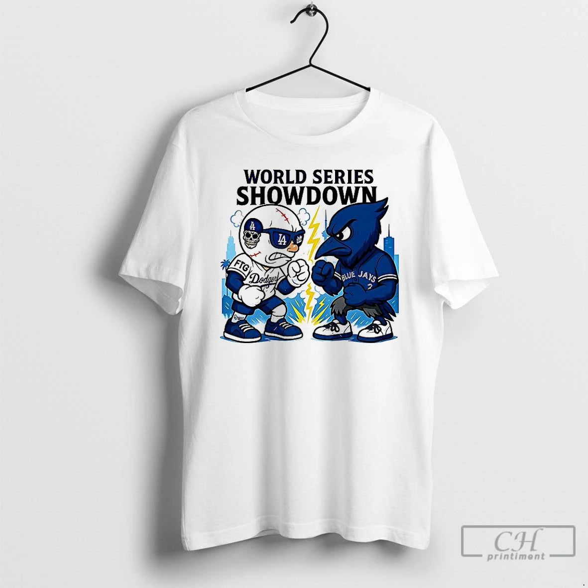 Classic Los Angeles Dodgers Vs Toronto Blue Jays World Series 2025 Showdown Mascot T Shirts Hoodie Sweatshirt