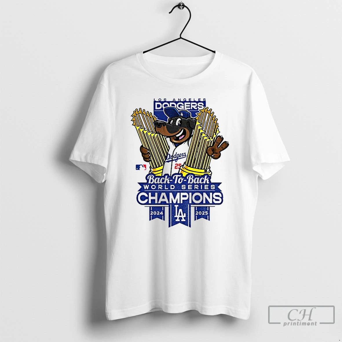 Classic Los Angeles Dodgers World Champions Trophies Back To Back 2024 2025 T Shirts Hoodie Sweatshirt | PurePodTees.com