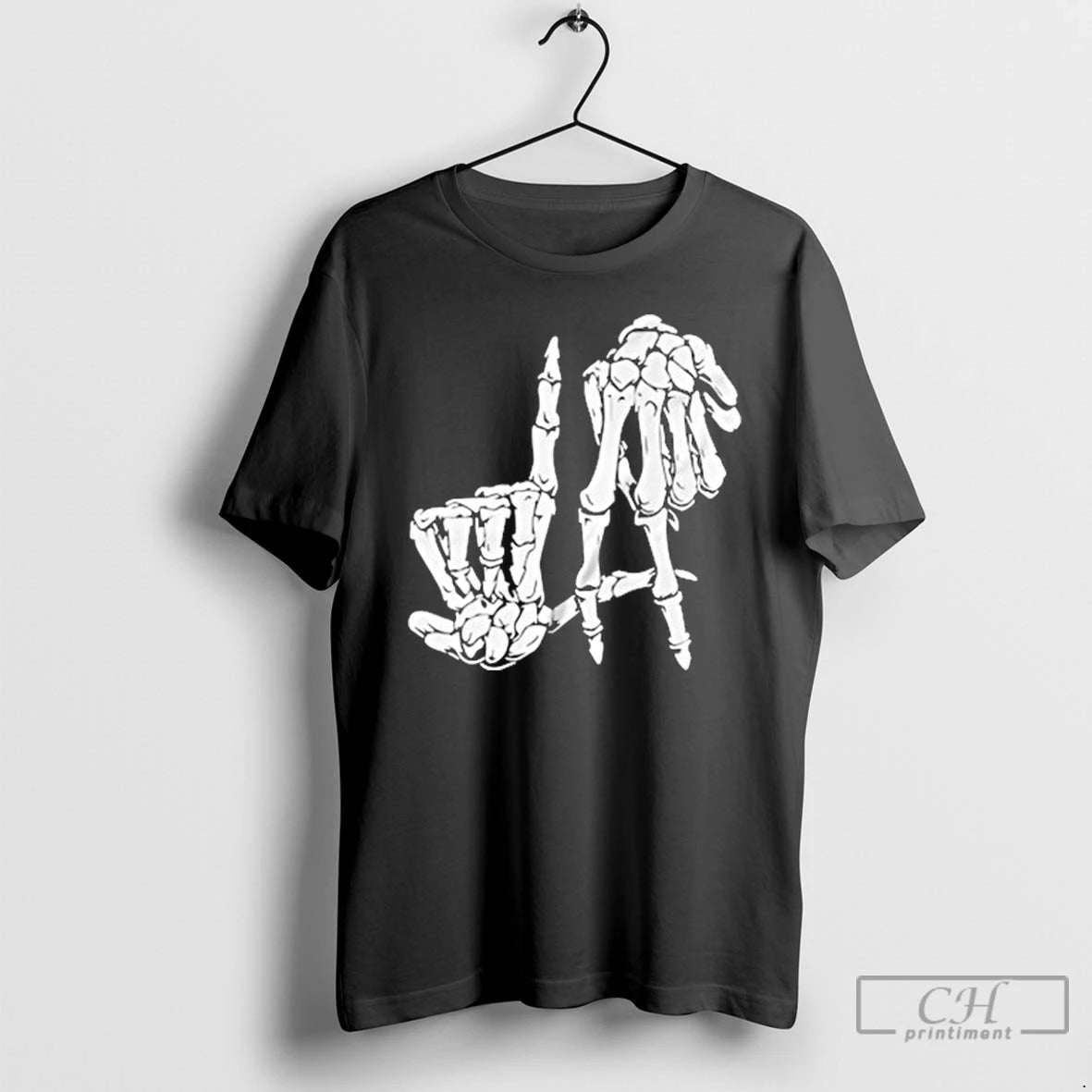 Classic Los Angeles Skeleton Hand Sign T Shirts Hoodie Sweatshirt | PurePodTees.com
