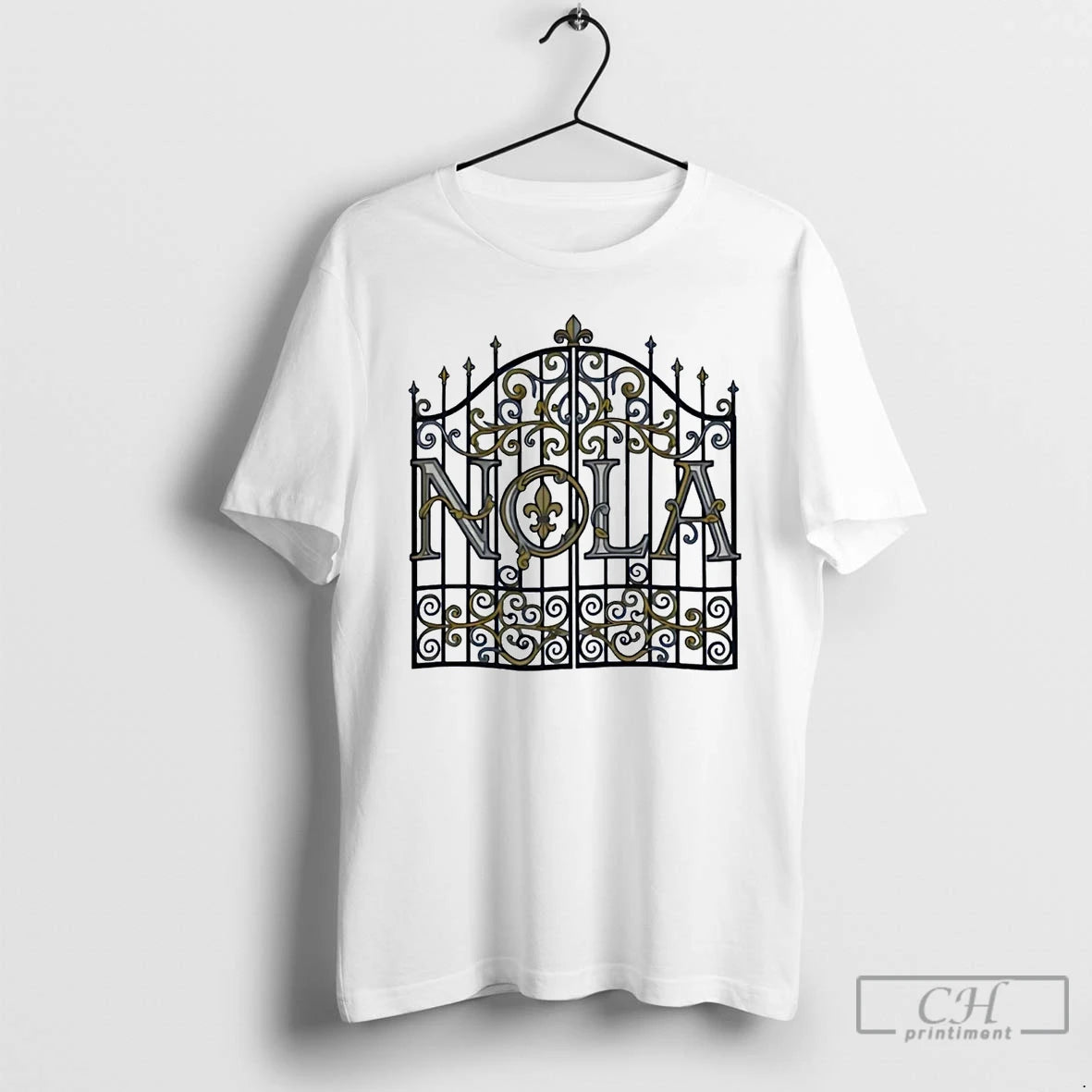 Classic Louisiana Nola Gates T Shirts Hoodie Sweatshirt | PurePodTees.com