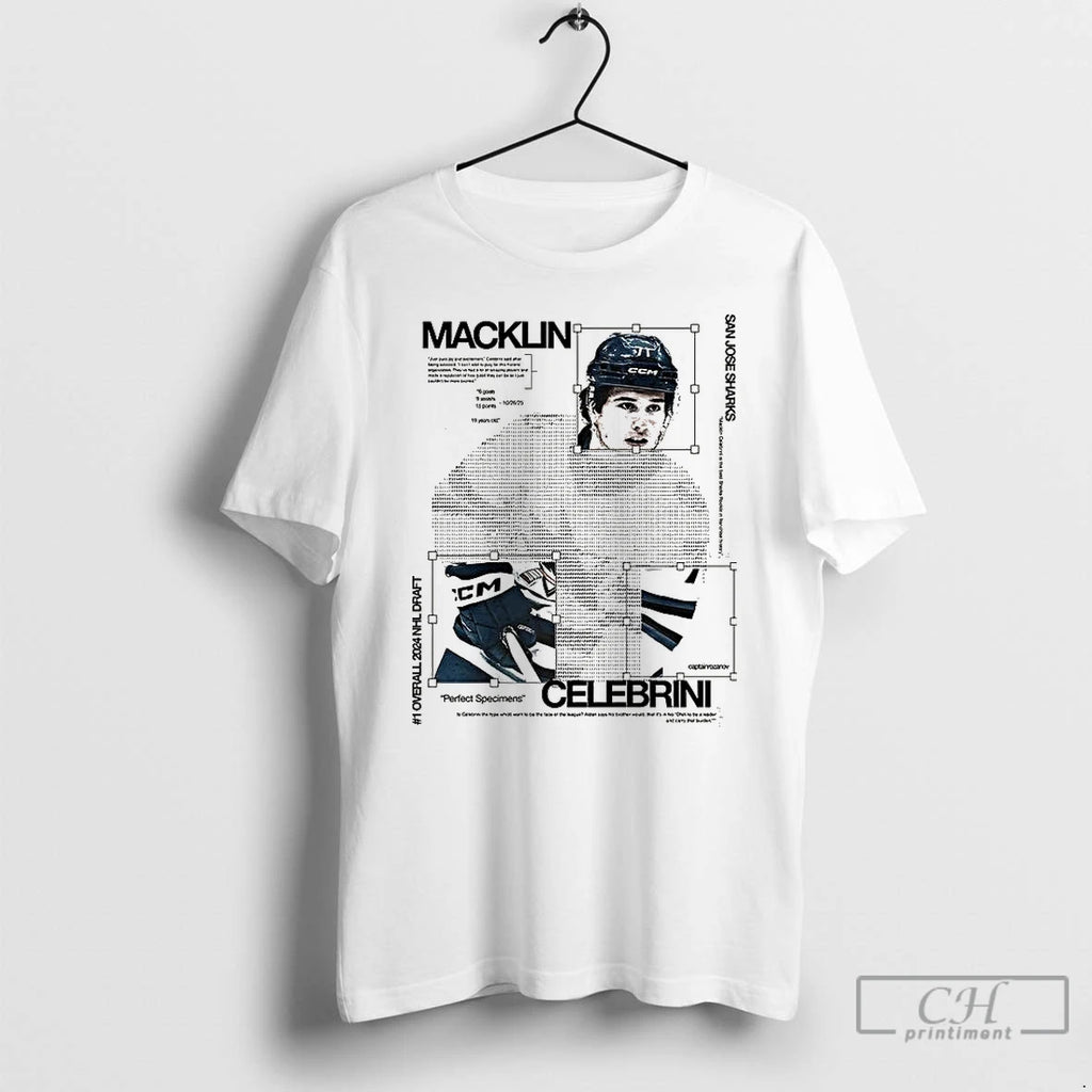 Classic Macklin Celebrini San Jose Sharks Nhl Perfect Specimens T Shirts Hoodie Sweatshirt | PurePodTees.com