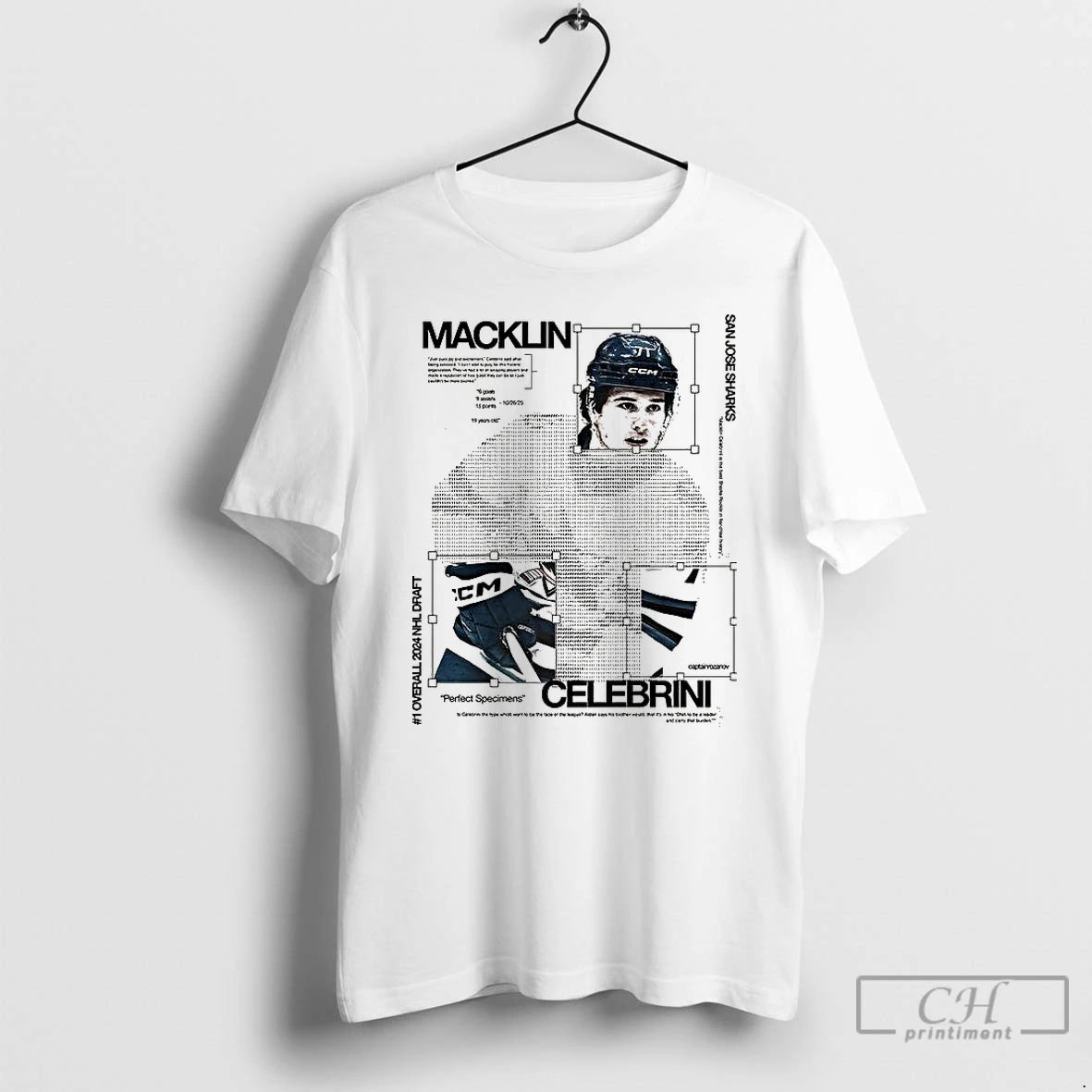 Classic Macklin Celebrini San Jose Sharks Nhl Perfect Specimens T Shirts Hoodie Sweatshirt | PurePodTees.com