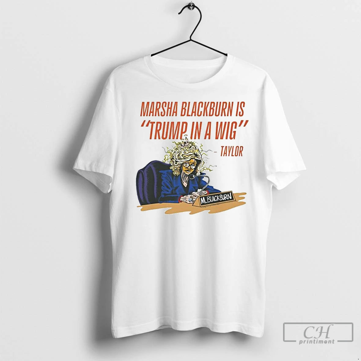 Classic Marsha Blackburn Is Trump In A Wig Ornaments Shirt Hoodie Sweatshirt | PurePodTees.com