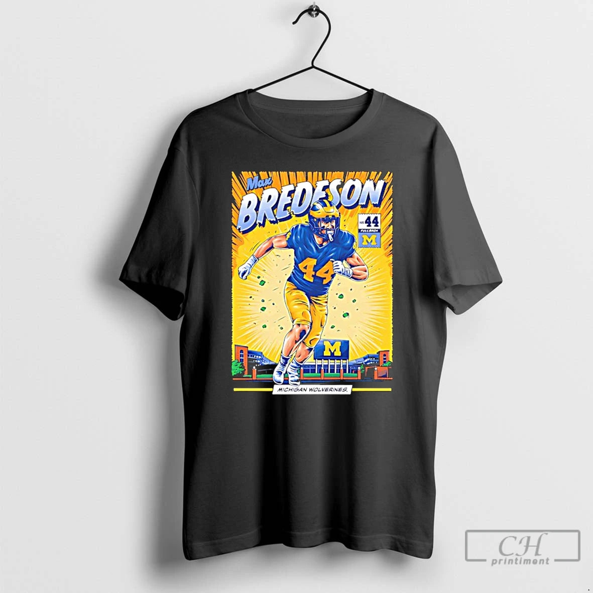 Classic Max Bredeson Michigan Wolverines No 44 Comic T Shirts Hoodie Sweatshirt | PurePodTees.com