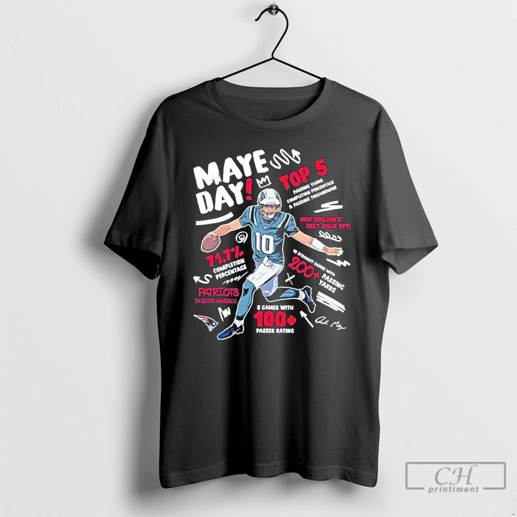 Classic Maye Day Top 5 Player Passer Rating Shirt Hoodie Sweatshirt | PurePodTees.com