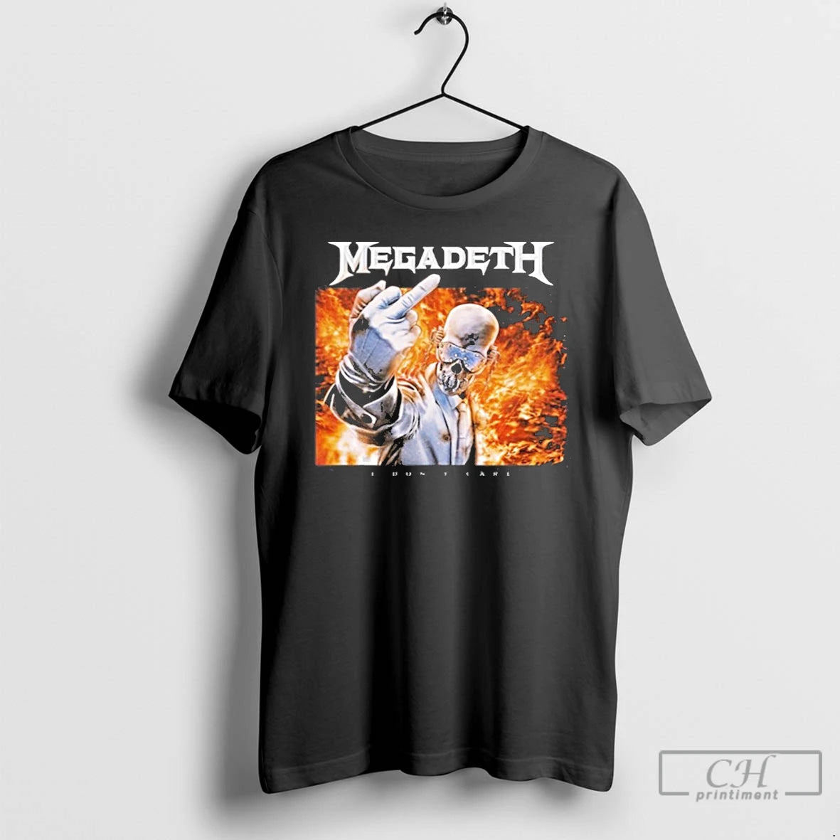 Classic Megadeth I Dont Care Lyrics Shirt Hoodie Sweatshirt | PurePodTees.com