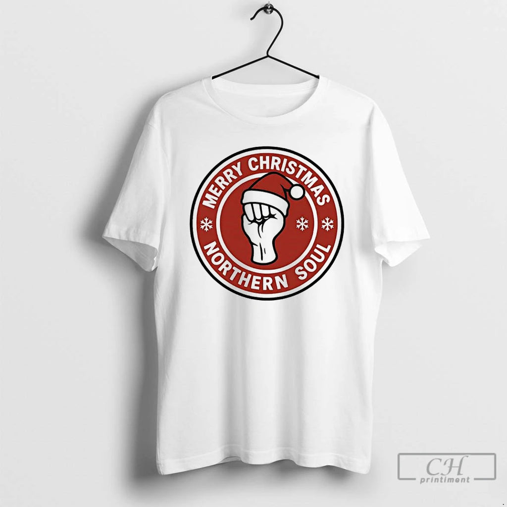 Classic Merry Christmas Northern Soul Logo T Shirts