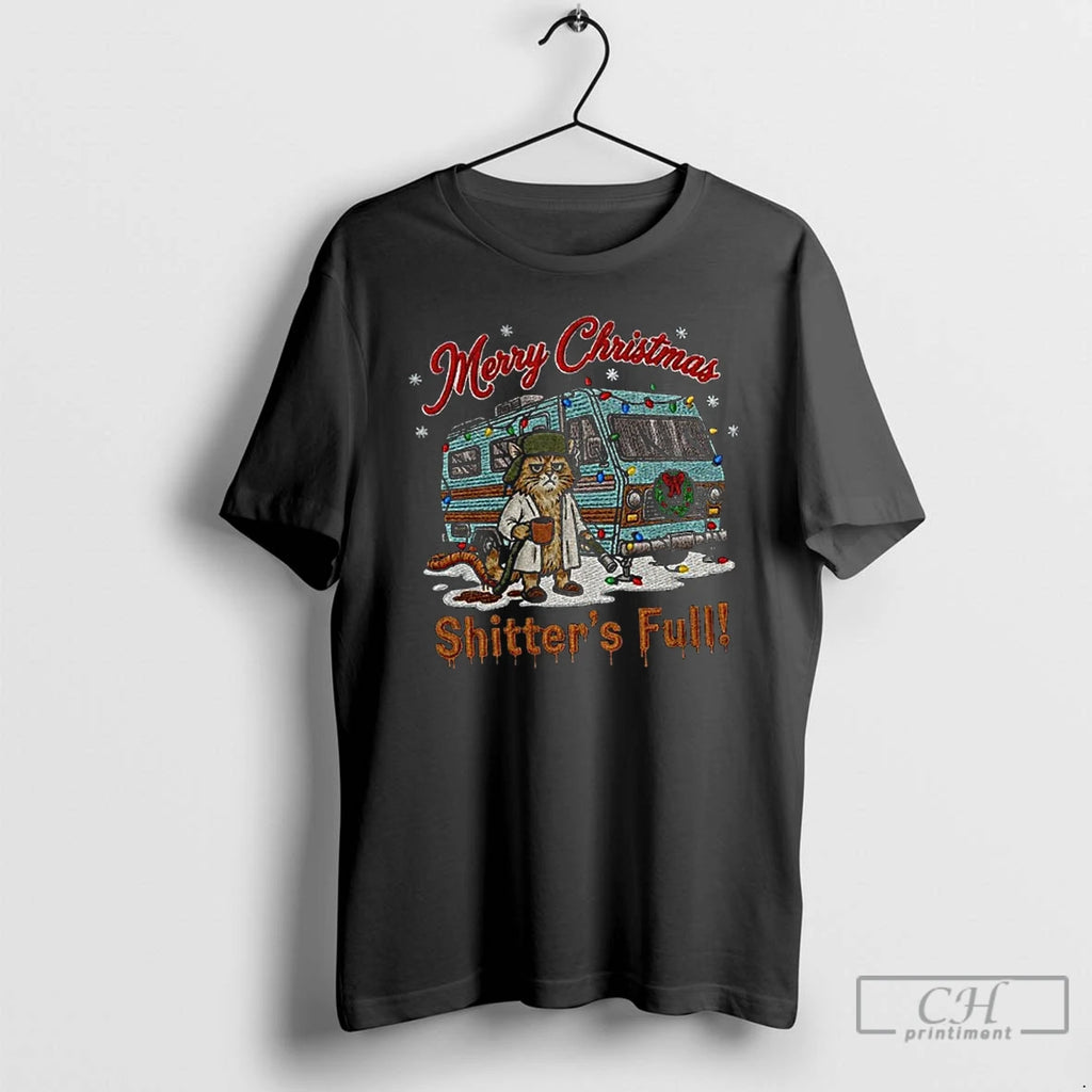 Classic Merry Christmas Shitters Full Cat Shirt Hoodie Sweatshirt | PurePodTees.com