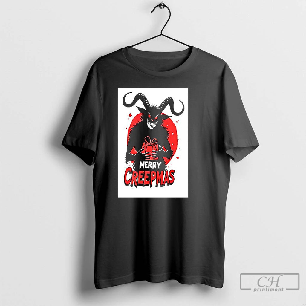 Classic Merry Creepmas Krampus Holiday Christmas Shirt Hoodie Sweatshirt | PurePodTees.com