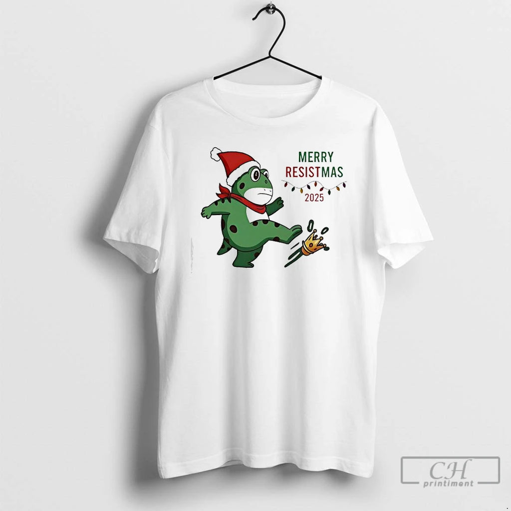 Classic Merry Resistmas Portland Frog Resist No King Shirt Hoodie Sweatshirt | PurePodTees.com