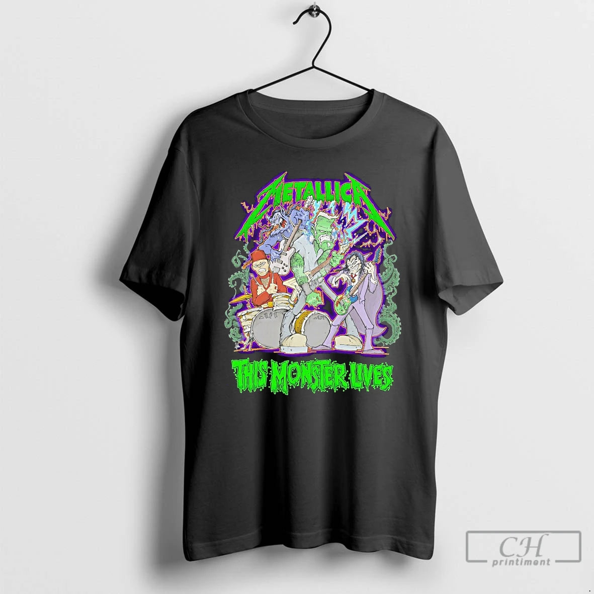 Classic Metallica Happy Halloween 2025 This Monster Lives Artwork Band Broken Out Of Squindos Lab Shirt Hoodie Sweatshirt