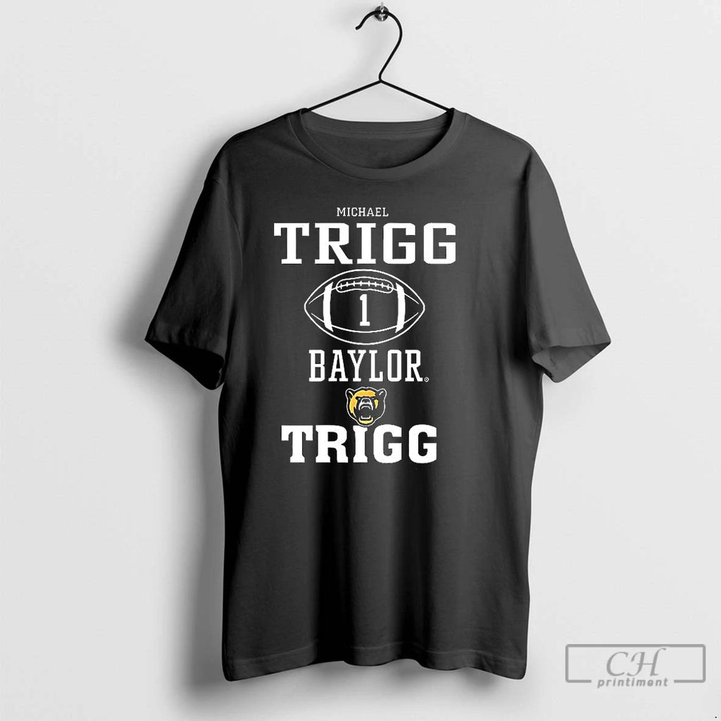 Classic Michael Trigg Baylor Bears Football Number 1 Logo Shirt Hoodie Sweatshirt | PurePodTees.com
