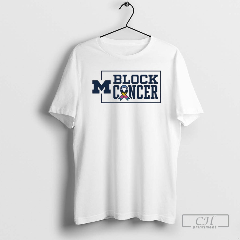 Classic Michigan Wolverines Football Block Cancer Ncaa 2025 Shirt Sweater
